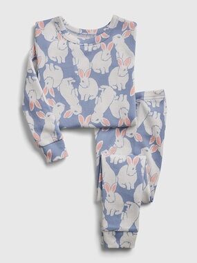 babyGap 100% Organic Cotton Bunny PJ Set Baby Pajamas Sleep